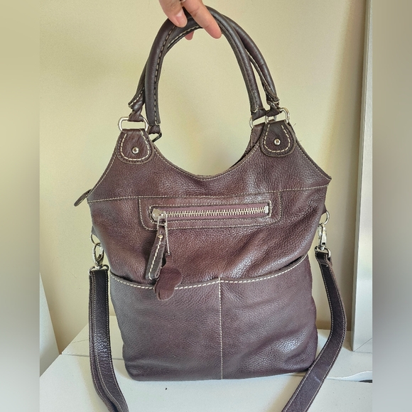 Roots Handbags - Roots Large Leather Shopping Bag.